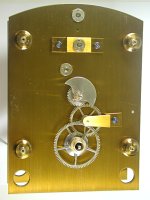 Glash&uuml;tter Schuluhr Schlauch Vorderplatine